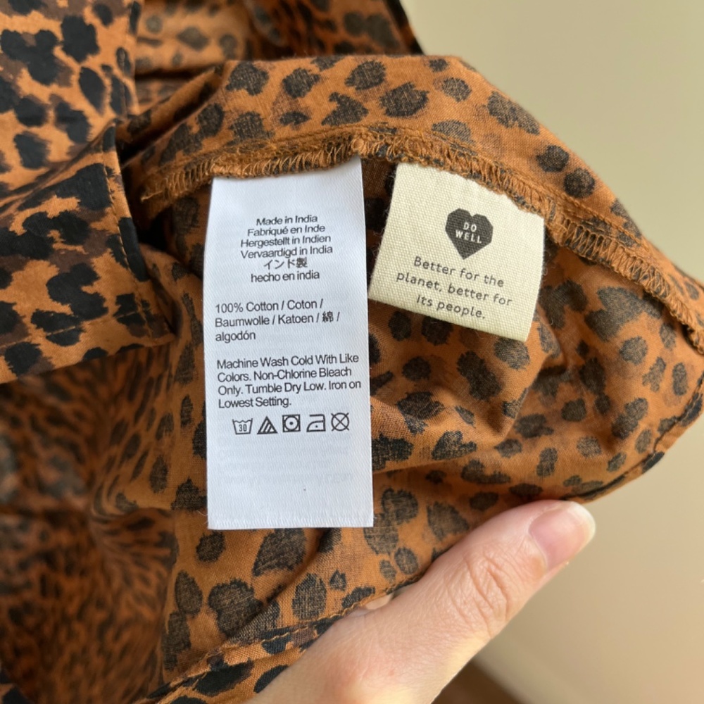 Madewell Flutter-Sleeve Wrap Mini Dress in Painted Leopard - Picture 8 of 8